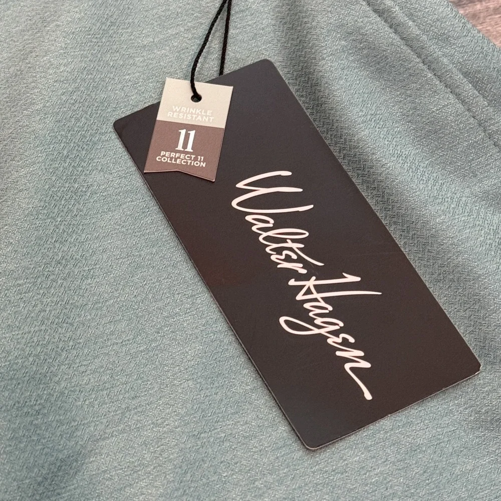 Walter Hagen Shorts Mens 40 Teal Perfect 11 Golf Wrinkle‎ Resistant Stretch NEW - Picture 7 of 14
